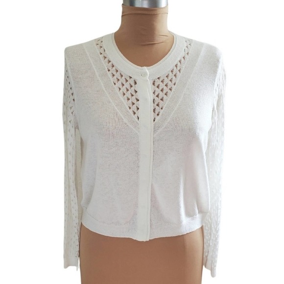 Rebecca Taylor Sweaters - Rebecca Taylor Cardigan Sweater White Large
